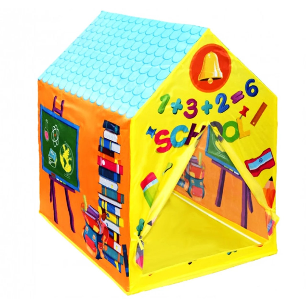AZi® My School Tent House for Kids | Indoor/Outdoor | Water Repellent | Foldable Tent for Upto 7 Years Kids | Multicolor