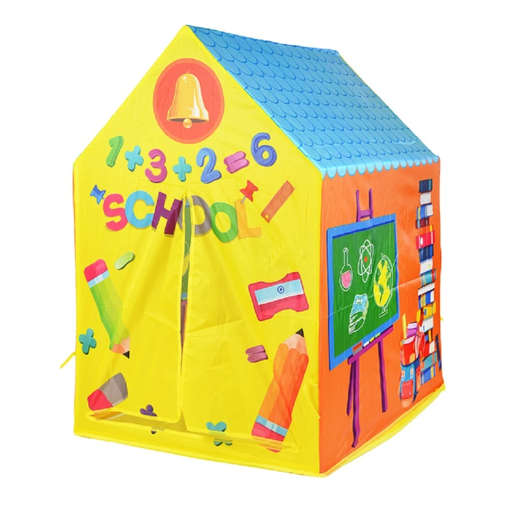 AZi® My School Tent House for Kids | Indoor/Outdoor | Water Repellent | Foldable Tent for Upto 7 Years Kids | Multicolor
