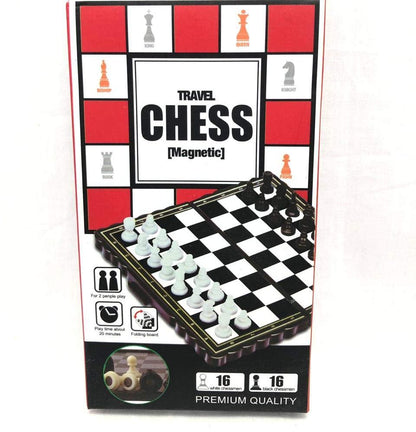Pocket Size Magnetic Travel Chess | Mini Foldable Chess Board Game.