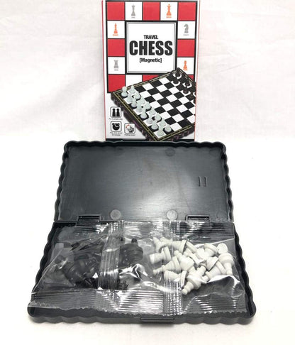 Pocket Size Magnetic Travel Chess | Mini Foldable Chess Board Game.