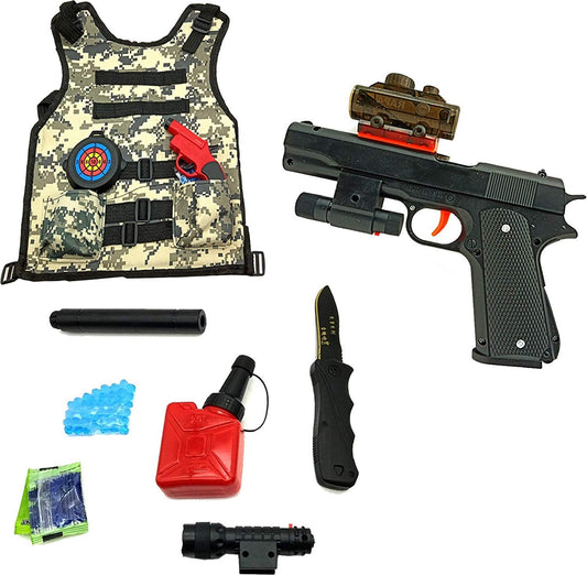 Pubg Battle Ground Gun Set with Bullet Proof Jacket for Kids