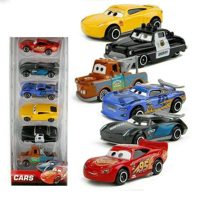 AZI Toys 6 Pcs Cars Lighting Queen Mater Diecast Model Vehicle (Multicolor, Pack of: 6)