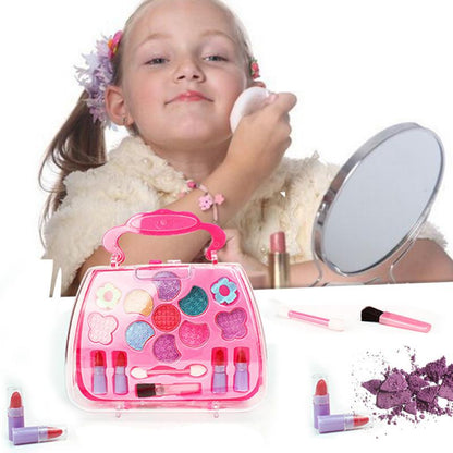 AZi® Kids Makeup Kit Washable Pretend Play, Children Girls Simulation Dressing Table Makeup Toy Dressing Box Set, Beauty Toy Set Makeup Kit for Kids Girls