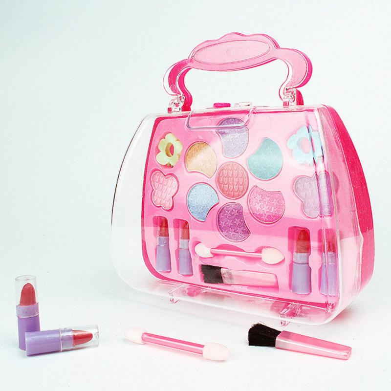 AZi® Kids Makeup Kit Washable Pretend Play, Children Girls Simulation Dressing Table Makeup Toy Dressing Box Set, Beauty Toy Set Makeup Kit for Kids Girls