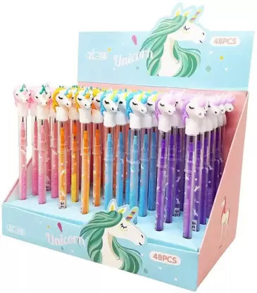 Unicorn Stacking pencil pack of 4 pencil (Multicolors)