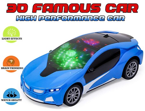 Azi 3D Remote Control Famous CAR /Full Function Forward, Backward, Left Turn and Right Turn Stop with 3D Lights, Rechargeable car