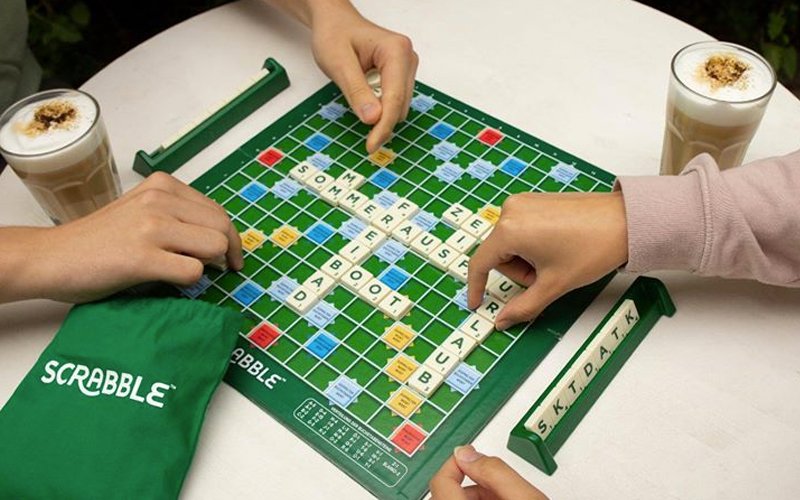 Scrabble Word Crossword Board Game for Family.