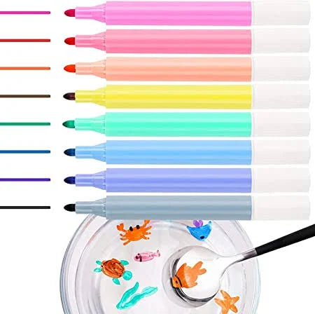 AZi Toys Floating Water Pen 12 Pcs Set  Pen Colorful Marker Pen Magical Water Printing Doodle Floating Pens |Painting Floating Marker Pens |The Drawing Water Kit Set Toys (Multicolor)
