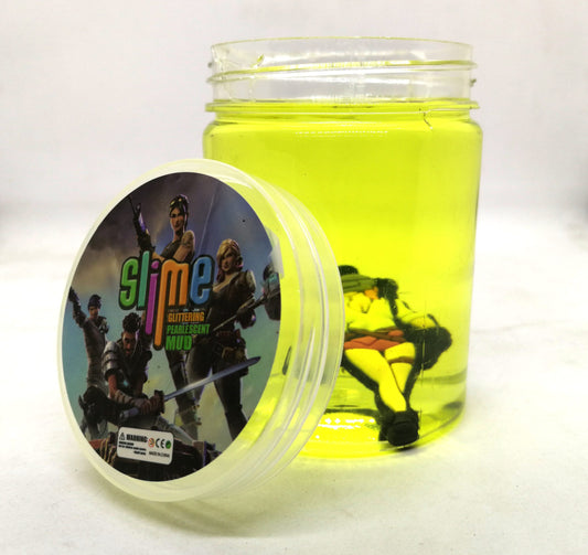 Slime Glittering Pearlescent Mud Multicolor Fortnight Edition with Action Figure