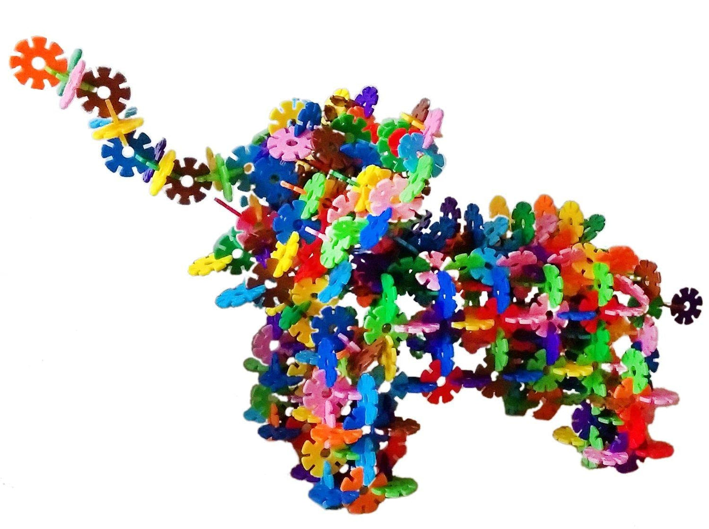 AZi® Snowflake Multicolor Building Blocks Set 100 Pc - Colorful Interlocking Stack-able Children's Building Block Kit - Variety | Kids Educational Toys Set of Plastic Building Stems