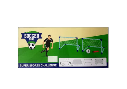 Kids Soccer Toys Set, Portable Detachable Mini Soccer Goal with Ball & Pump for Kids Football Game