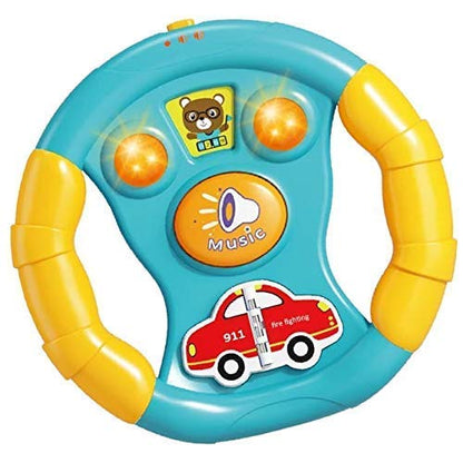 AZi® Mini Steering Wheel Rattle Toy for Baby Made in Safe Non-Toxic, Attractive Rattle, Children and Toddlers Toy and Infant Products Activity Best for Baby First Toys (Pack of 1)