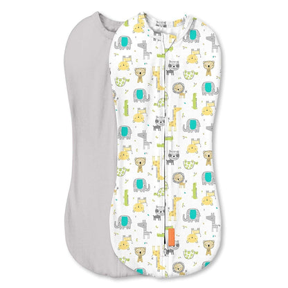 AZi® 100% Organic Cotton Newborn Zipper Swaddle Pod | Printed Blankets | Baby Wrapper | Sleeping Bag | 0-3 Months | Pack of 1 | Multi Color | Multi Design