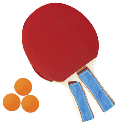 AZi® Table Tennis Playset, Table Tennis Racquets & 3 Balls, Wooden Sports Table Tennis Paddle Set Ideal for Professional and Recreational Games - 2 Players Set
