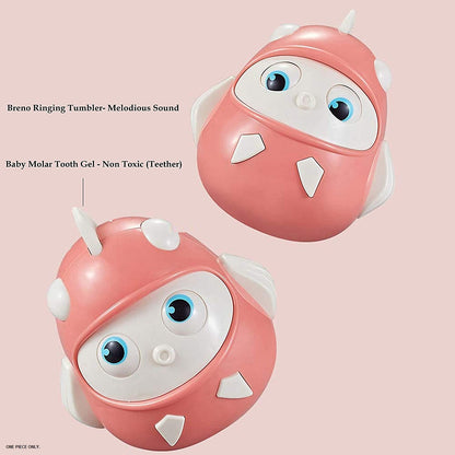 Teether Tumbler Rattle Toy with Eye Scrolling & Molar Tooth Gel