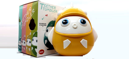 Teether Tumbler Rattle Toy with Eye Scrolling & Molar Tooth Gel