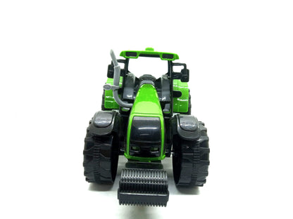 Kids Globe Green Tractor with green trailer 40 cm long 1:32