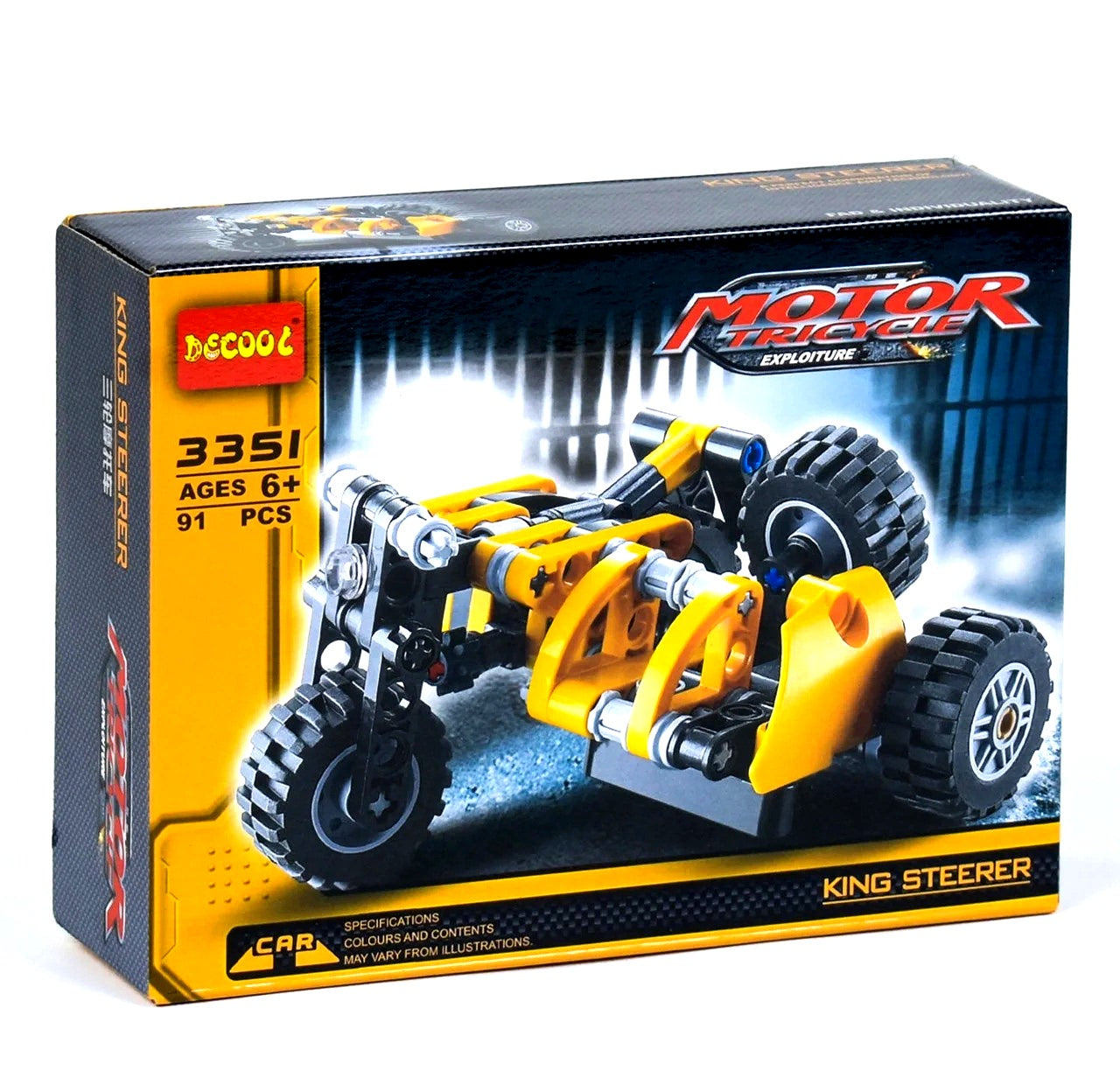 Decool 3351 Motor Tricycle Exploiter 91 Pieces ABS Plastic Building Block Sets Toys  (Multicolor)