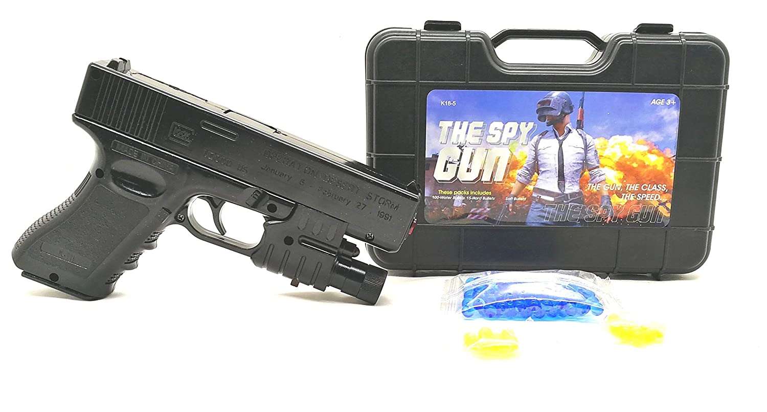 AZi Toys 2 in 1 Water Bullet Gun with Water Ball & 6 mm BB Bullets Guns & Darts (Black)